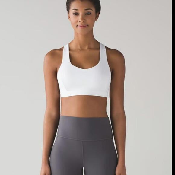 Lululemon Free To Be Wild Sports Bra White Size 8 New Strappy Yoga Activewear - Picture 1 of 7